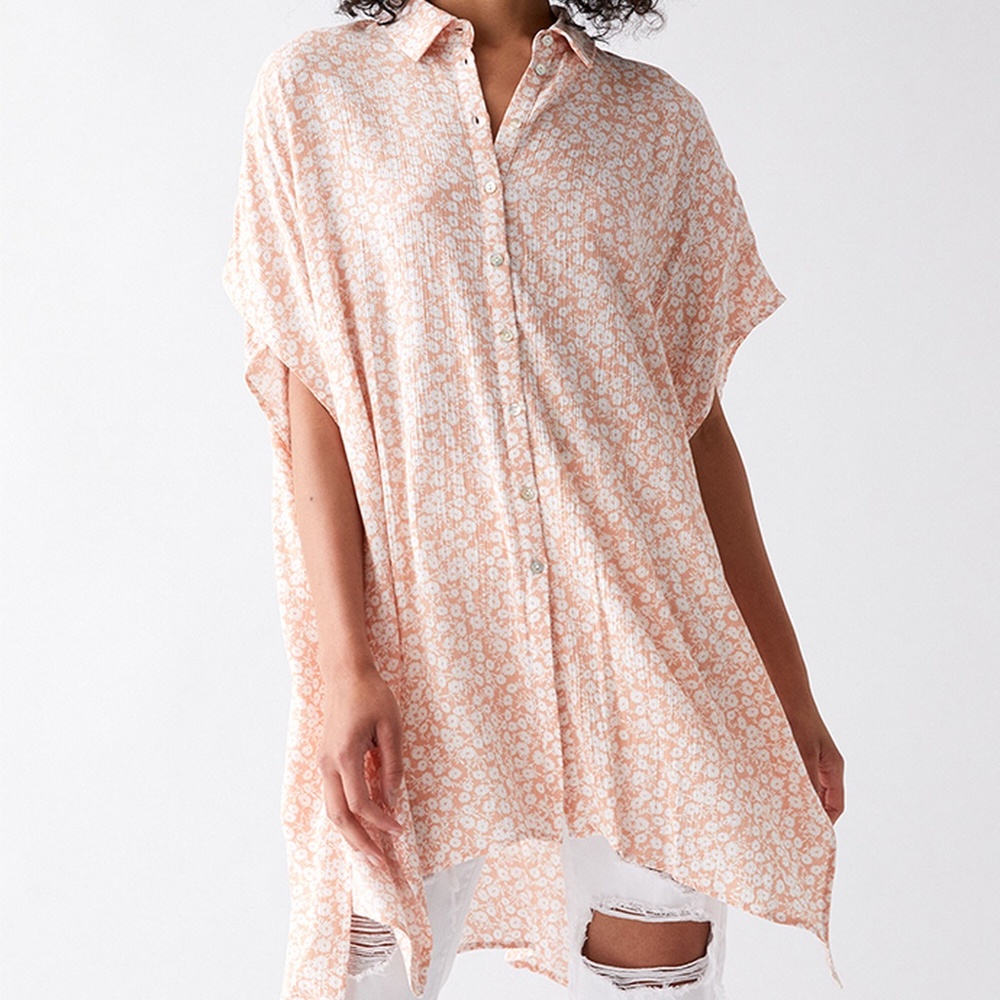 Lost + Wander Shirt Dress - Pink Floral NWT